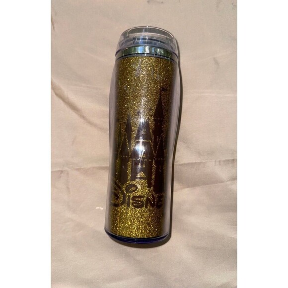 Disney World gold glitter hot cold tumbler - Picture 1 of 7